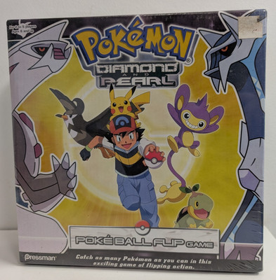 Pokemon Diamond & Pearl Pokeball Flip Game Pressman 2007 Factory Sealed
