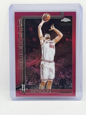 Alperen Sengun 2025-26 Topps Chrome Magenta Refractor  #/399 #38 ROCKETS