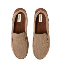 Dearfoams Cozy Comfort Men  s Size Small 7-8 Brown Moccasin Slippers