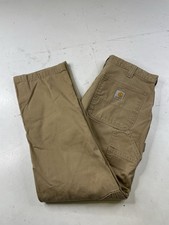 Carhartt Pants Mens 32x30 Khaki B324 DKH Relaxed Fit Workwear Carpenter Utility