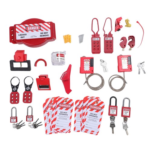 Electrical Lockout Tagout Kit Hasps Safety Padlocks Circuit Breaker - View #12