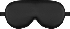 Sleep Mask, Real Natural Pure Silk Eye Masks with Adjustable Strap for Black