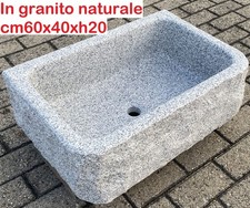 Lavello lavandino per cucina in pietra granito grigio 60 cm