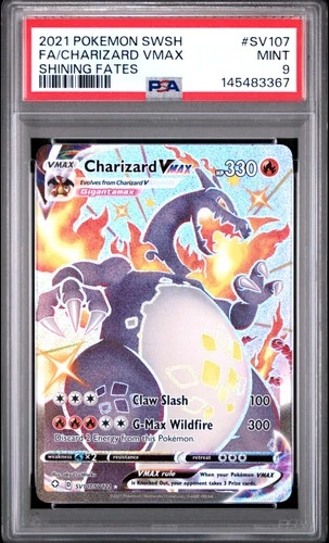 Charizard Vmax SV107/072 Shining Fates Pokemon PSA 9 *367