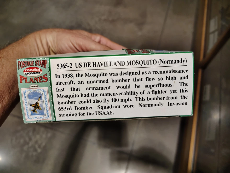Model Power Postage Stamp Planes 5365-2 US De Havilland Mosquito - Normandy - Image 3 of 4