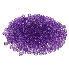 1200 Pcs 6x9mm Bling Purple Acrylic Bulk Plastic Barrel Bead