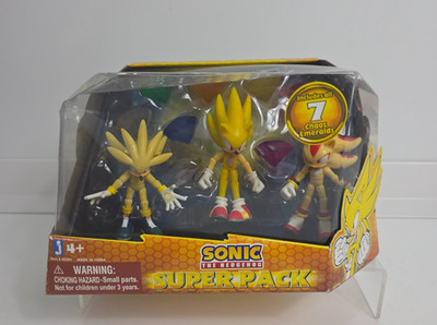 Selten - Jazwares - Sonic The Hedgehog Super Pack 4'' Figuren - 3 Stück