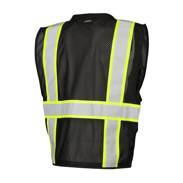 Chaleco de seguridad Kishigo B100-4X-5X, cremallera, negro, 4Xl/5Xl Foto 2 de 4