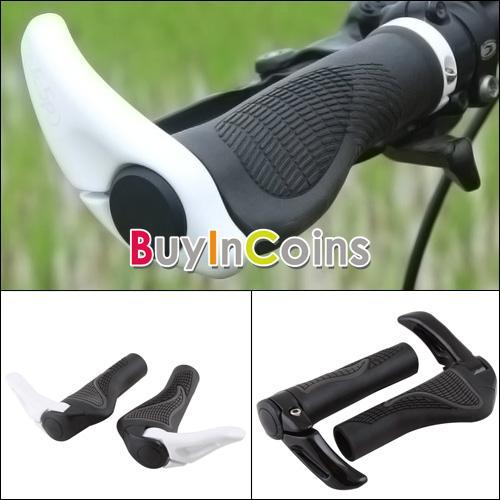 Pair Rubber Mountain MTB Bike Bicycle Cycling Lock-On Handlebar Grips Ends SYUK