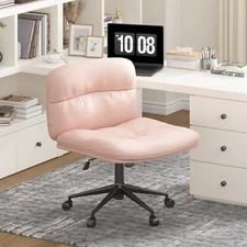 FunniHomi Extra-Wide Armless Office Chair, Ideal for Cross-Legged Comfort