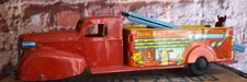 Vintage Wyandotte Toys Pressed Steel Fire Truck No 1 with Original Ladders