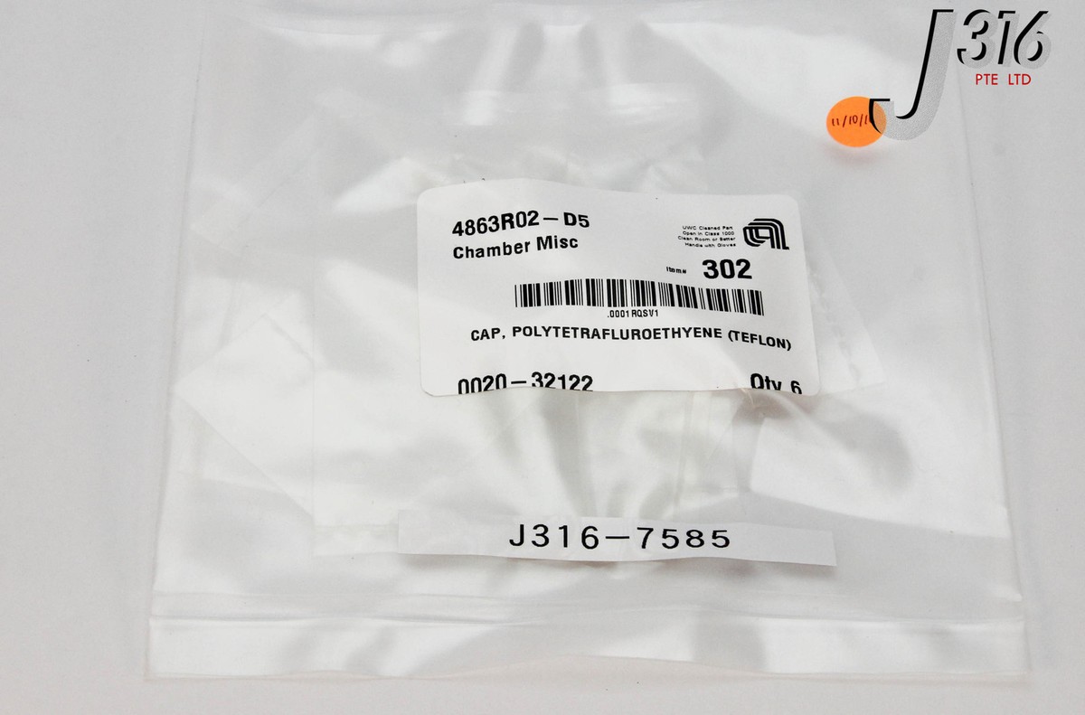 オブ様 7585 APPLIED MATERIALS CAP POLYTETRAFLUROETHYENE (TEFLOW) 0020