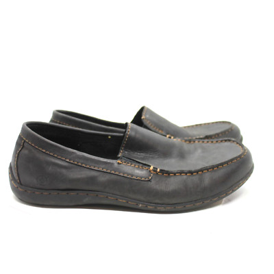 Born Mens Black Leather Slip On‎ Loafers Driving Mocassins sz 10M Driver Shoes Born Men main image 3
