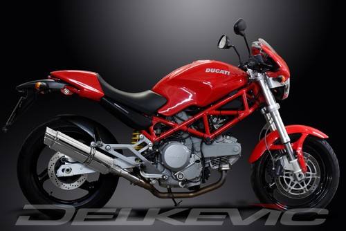 Ducati Monster 620 2002-2006 Slip On 14" Round Stainless Exhaust Muffler Kit - Picture 4 of 5