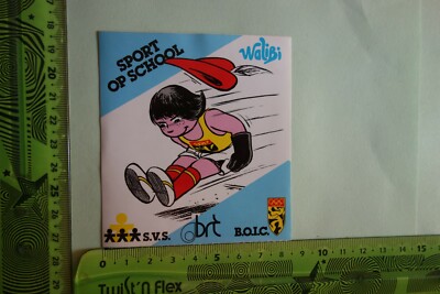 Alter Aufkleber Sport op School S.V.S. B.O.I.C. BRT Walibi Olympische Mascotte A