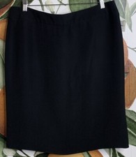 NEW Armani Collezioni Size 14 Black Pencil Skirt Silk Blend Made In Italy