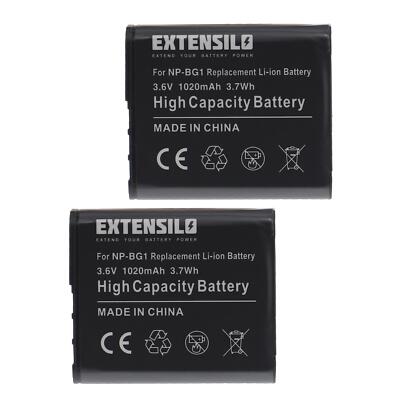 2x Akku 1020mAh für Sony Cybershot DSC-H70S DSC-H9/B DSC-H70L DSC-H70R DSC-H9