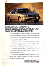 1991 Mitsubishi Diamante Print Ad 1991 Mitsubishi Diamante Print Ad