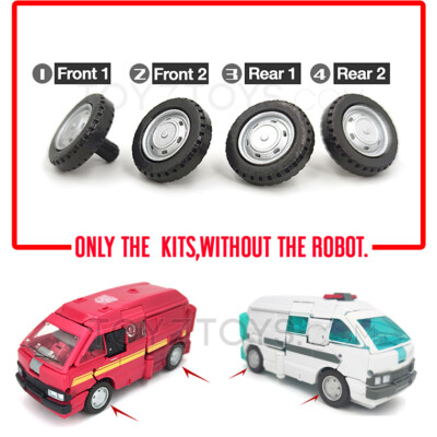 4Pcs Replacement Car Wheels Upgrade Kit For Earthrise Ironhide / Ratchet Wheels