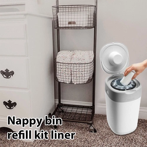 100m/400m Nappy Bin Refill Kit Compatible With Tommee Tippee Sangenic Liner Film - Picture 10 of 21