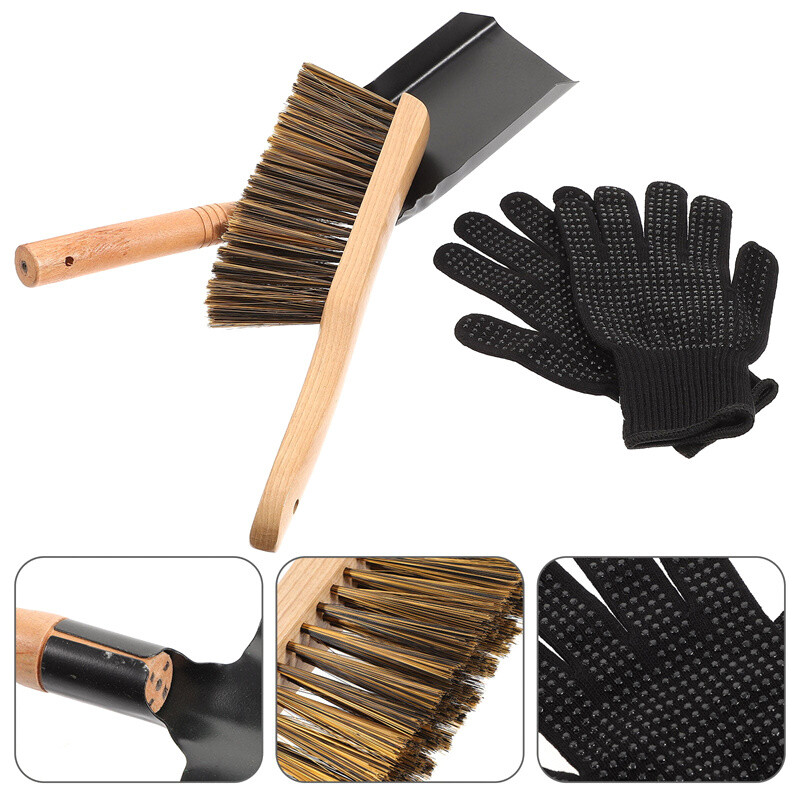 Fireplace Cleaning Kit,Fireplace Ash Shovel And Hearth Brush Set=HL eBay