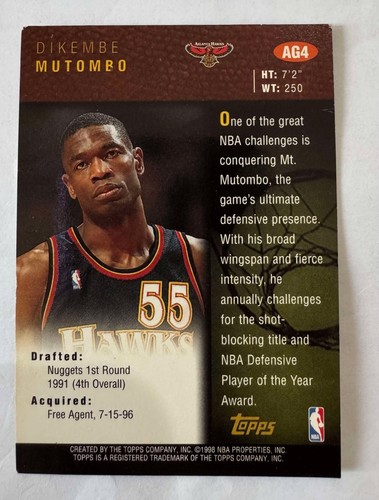 Dikembe Mutombo 1998-99 Topps Certified Issue Autograph Auto - Picture 2 of 7