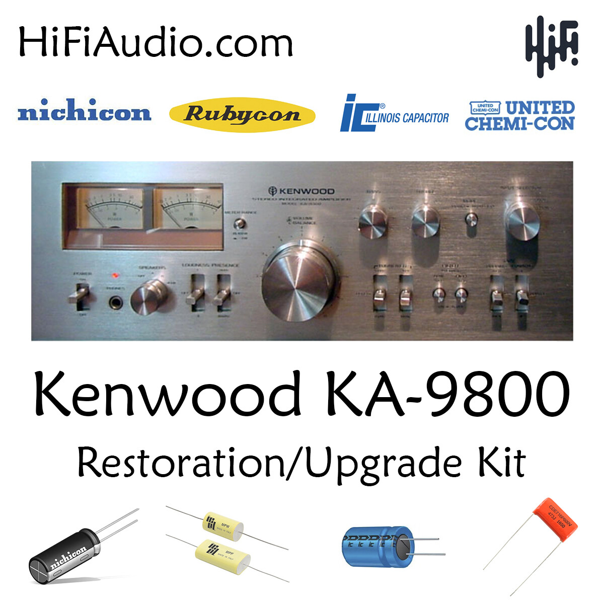 Kenwood KA-9800 rebuild restoration recap upgrade kit repair filter capacitor