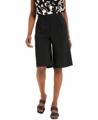 Alfani Womens Dress Shorts Black Size 
