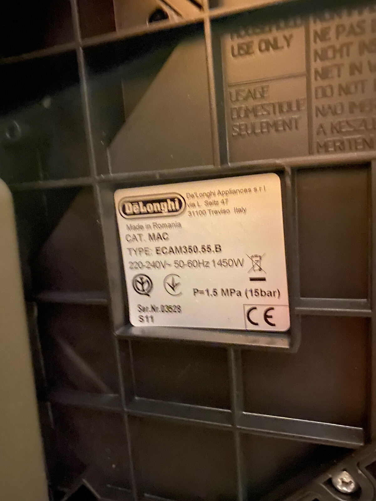 De'Longhi Dinamica ECAM BeantoCup Coffee Machine Black (ECAM350.50.B) for sale online eBay