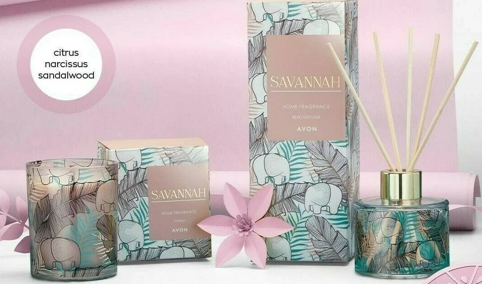AVON SAVANNAH HOME FRAGRANCE ~ CHOOSE FROM A REED DIFFUSER OR A CANDLE ~ *NEW* - Image 3 of 4