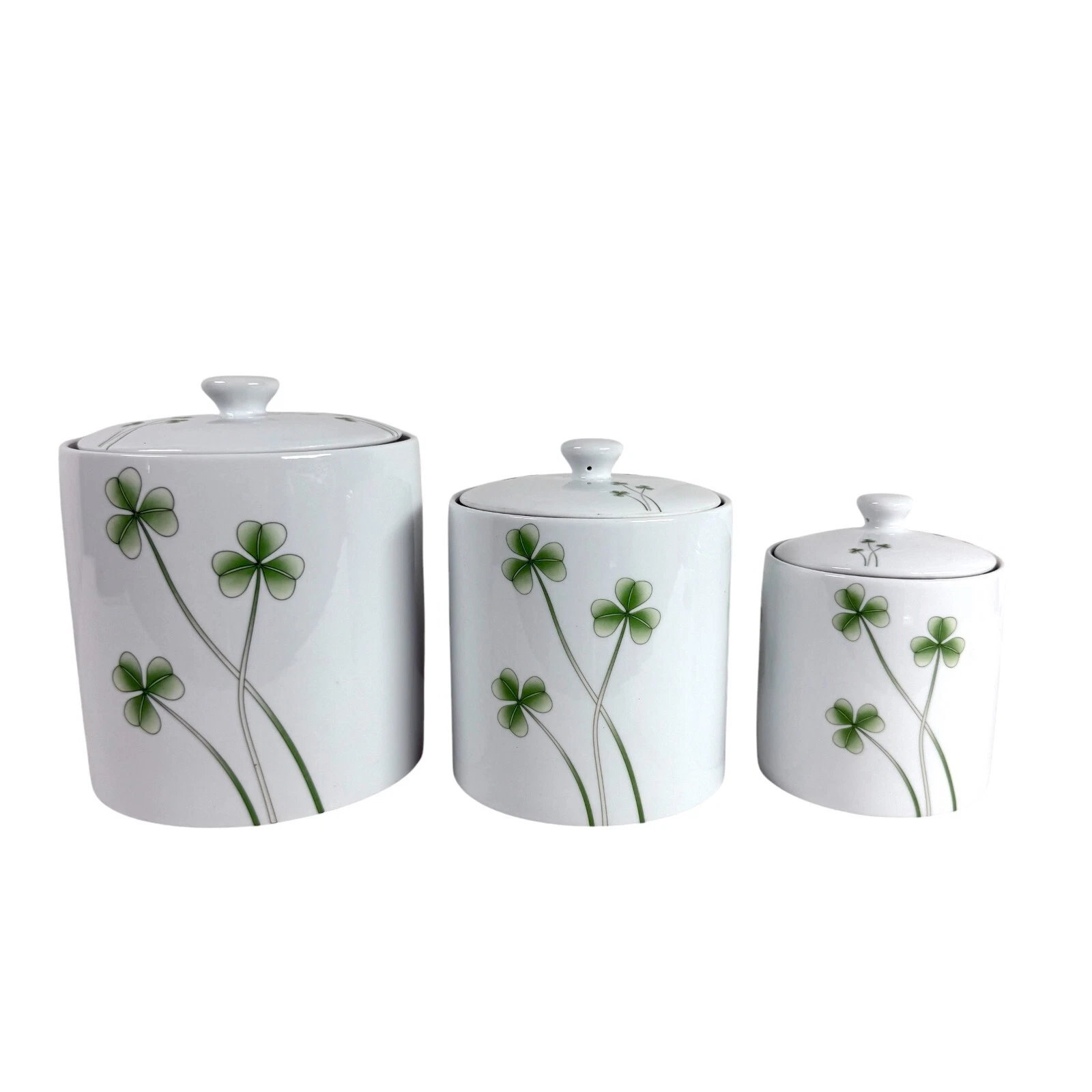 Marcus Notley Clover Shamrock Irish Canisters Ireland 2007 Set Of 3