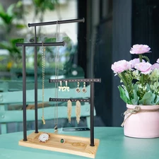 Premium Jewelry Stand 4-Tier Storage Necklace Holder Stand Earring Holder