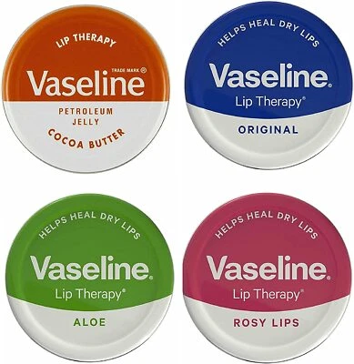 Vaseline Petroleum Jelly Therapy Lip Balm Original Cocoa Butter Aloe Rosy Lips