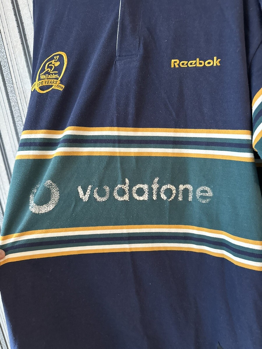 AUSTRALIA WALLABIES RUGBY SHIRT JERSEY Reebok 1899-1999 100th