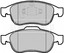 CAPSautomotive Brake Pad Set for Dacia 440603905R 410607115R 410600379R ...