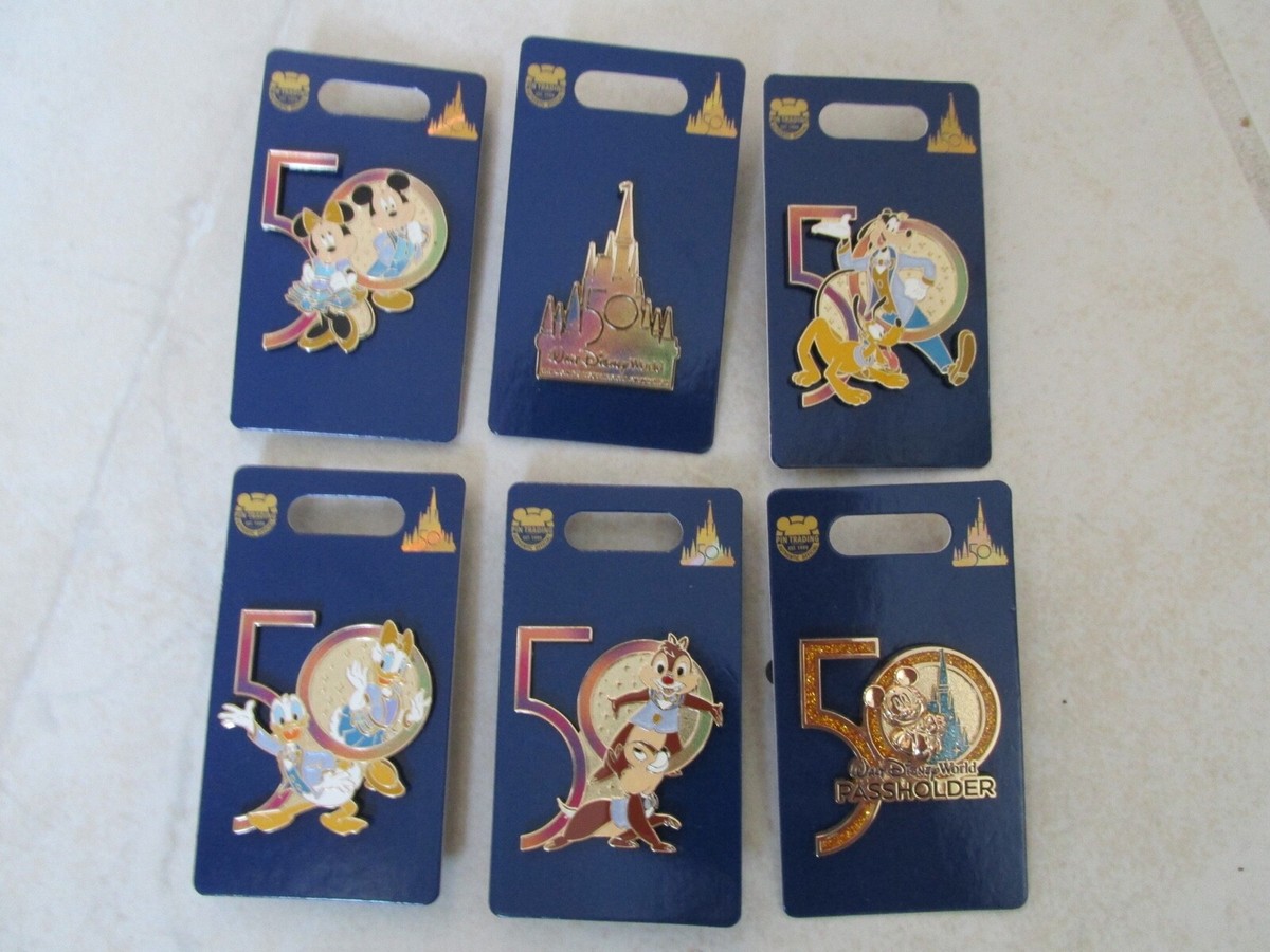 Walt Disney World 50th Anniversary Pin Traders Collection Pins Lot