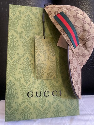Gucci GG  CANVAS BASEBALL HAT WITH WEB SIZE MEDIUM