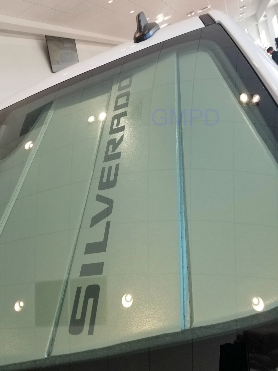 2019 2023 New Gen. Silverado OEM GM Sunshade with Silverado Script