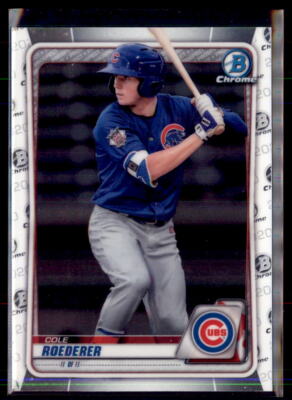 2020 Bowman Chrome  Cole Roederer Chicago Cubs #BCP-206 3 Card Lot
