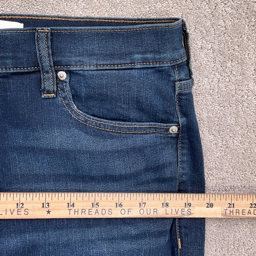 Calvin Klein Jeans Men 34W 30L Blue Whisker Straight Fit Cotton Stretch Denim - Picture 8 of 13