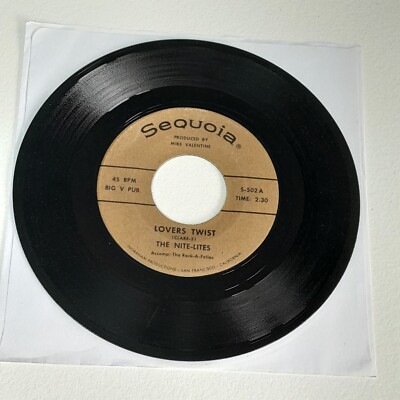 THE NITE-LITES Lovers Twist / I Get Blue Doo Wop R&B Rockerbilly 7'' Sequoia HEAR
