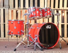DW Collector's Maple Mahogany Scarlet Red Drum Set - 22,10,12,16 - SO 1288921