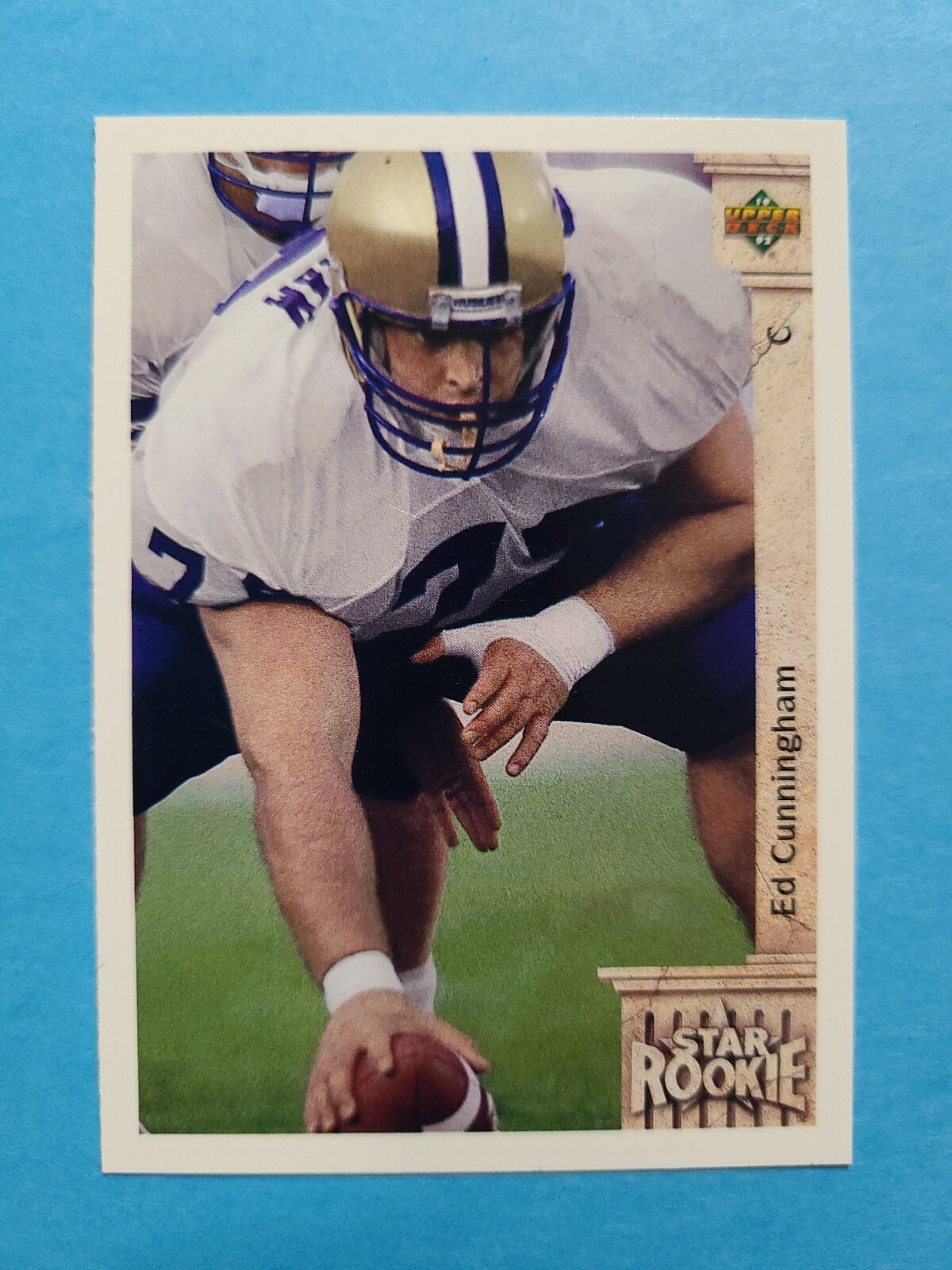 ED CUNNINGHAM 1992 UPPER DECK FOOTBALL CARD # 8 F0131