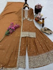 Chinon Silk Redy made Designer Salwar Kameez With Dupatta For Women Party Wear