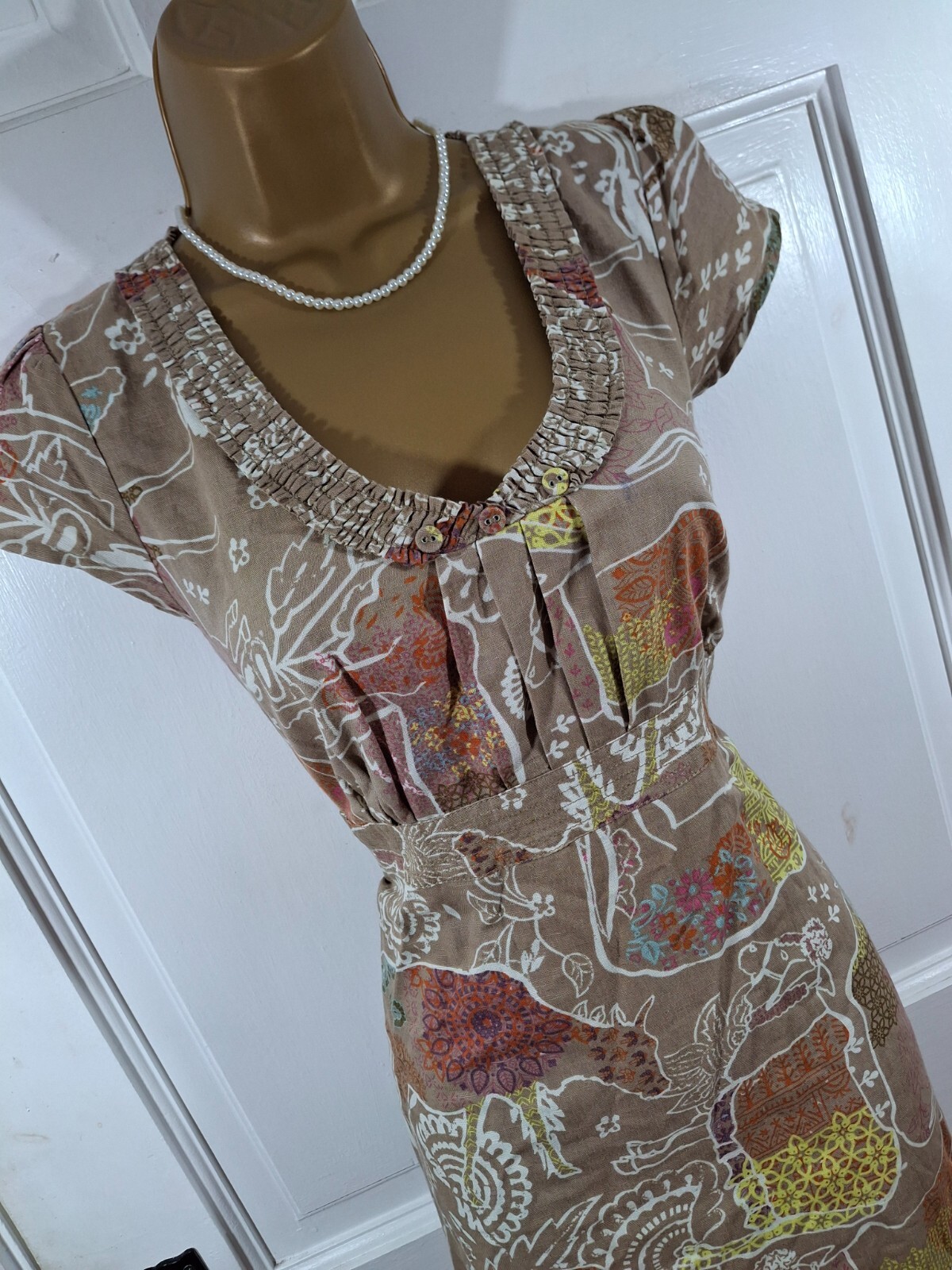 White Stuff Multicoloured Patterned Linen Cotton … - image 2