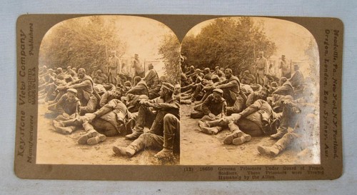 Stereoview Keystone German Prisoners Under Guard Of Rench Soldiers Allies (O) - Picture 2 of 4
