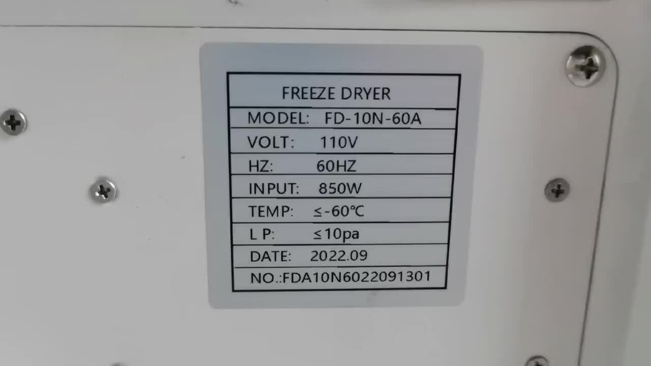 60℃ Vacuum Freeze Dryer Lyophilizer MultiManifolds Freezing Drying