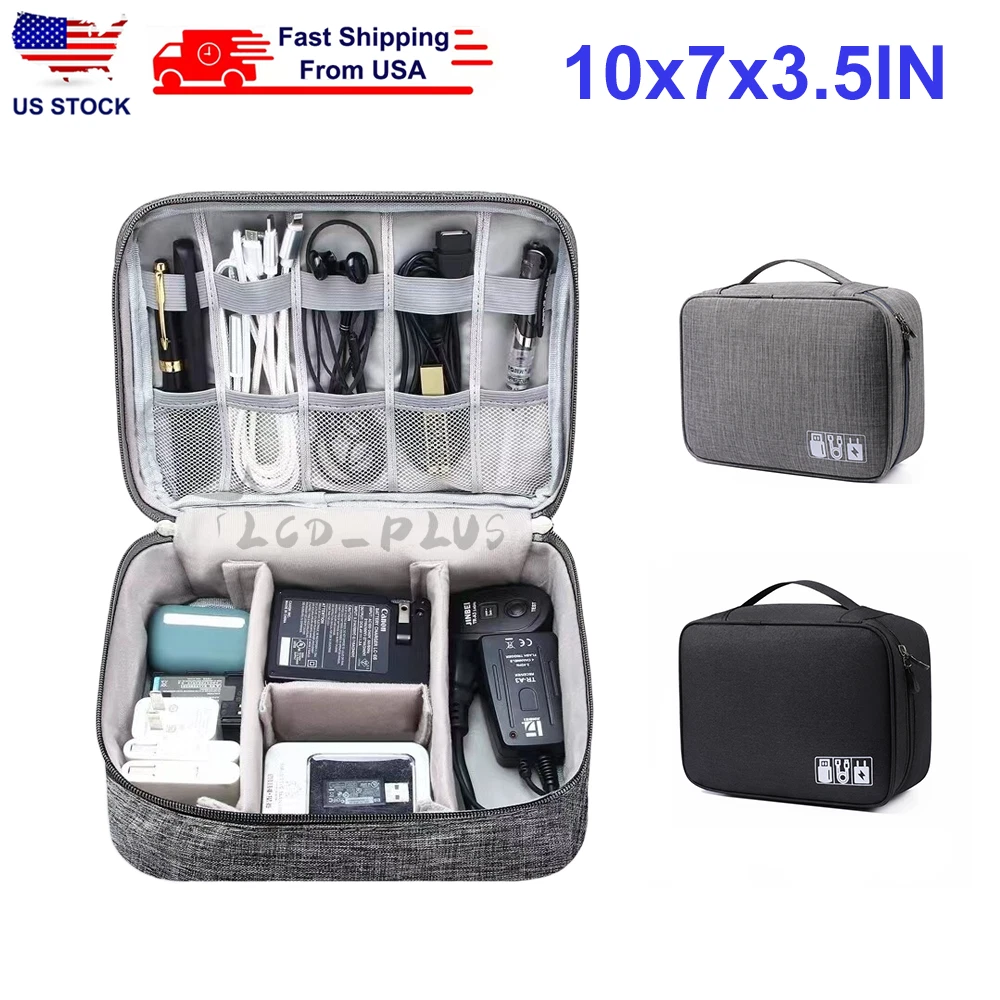 Portable Electronics Travel Organizer Digital Storage bag USB