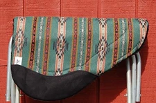 RIDERS CHOICE SADDLE PAD AZTEC GREEN BARREL FREE SHIP NEW MADE IN ALABAMA USA