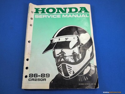 Honda CR250R 86 - 89 Service Manual E 61KS703 Genuine OEM